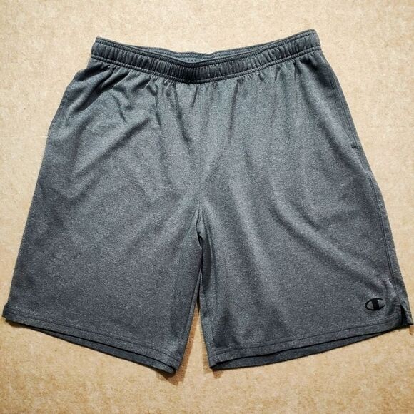 Champion Men's Gray Athletic Pull On Drawstring Shorts #6 - Picture 1 of 5